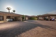 Hicks' property has several garages